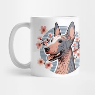 American Hairless Terrier Blooms with Spring Cherry Blossoms Mug